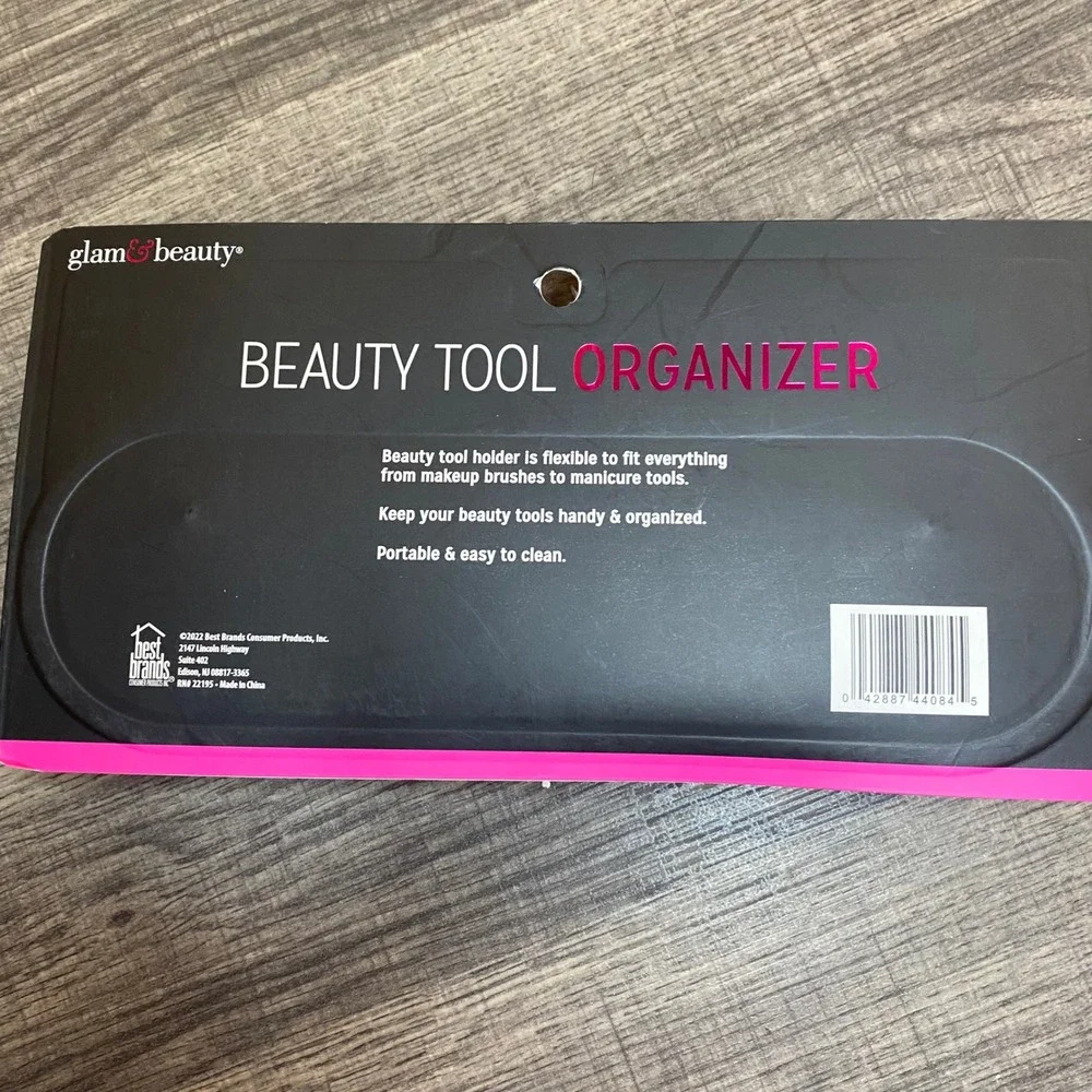 Glam and Beauty Teal‎ Geometric Pattern Beauty Tool Organizer Holder